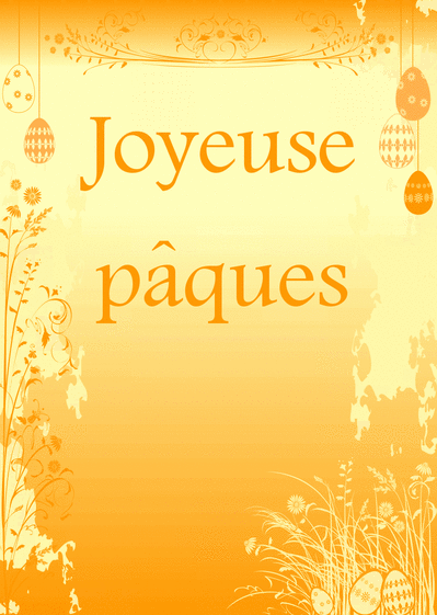 Joyeuse paques orange
